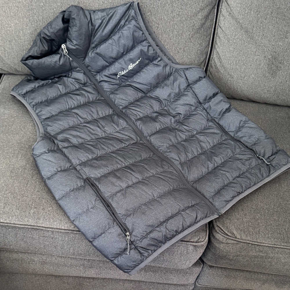 Eddie Bauer Charcoal Quilted Vest